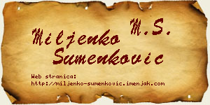 Miljenko Šumenković vizit kartica